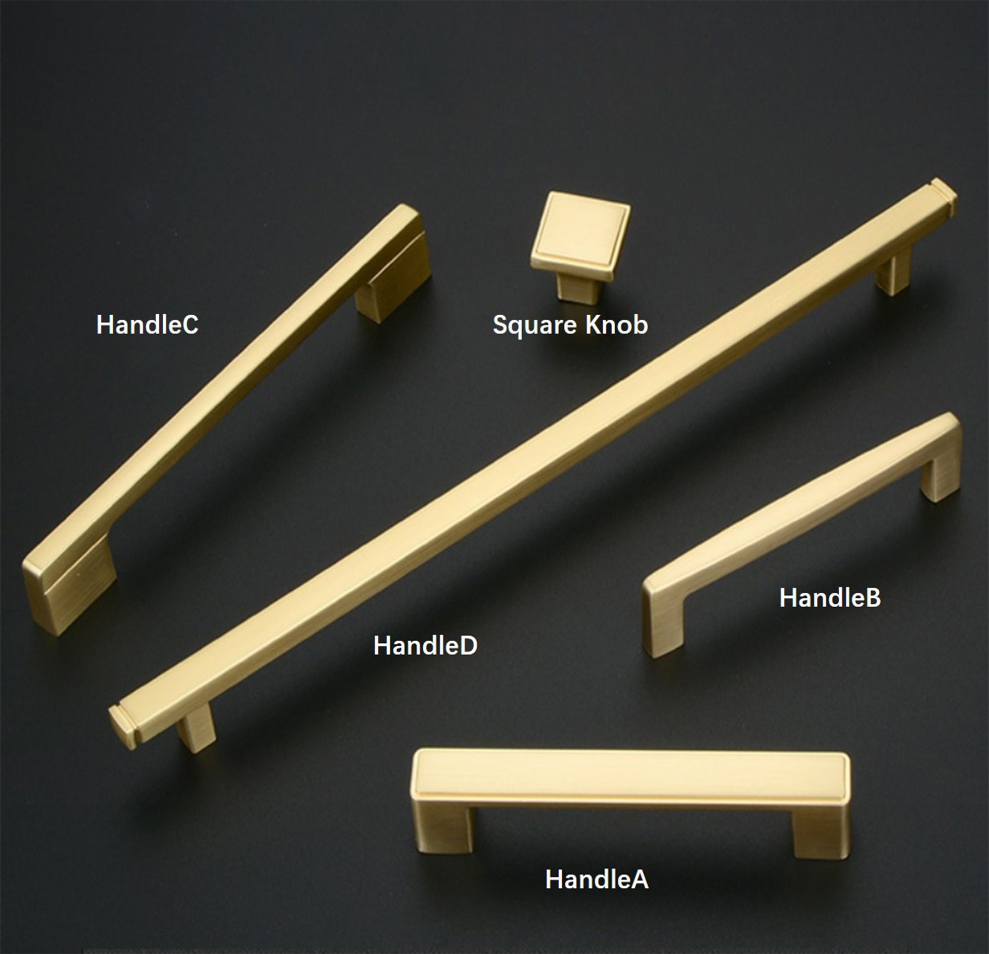 2.5 3.75 5 Brushed Gold Long Drawer Handles Etsy