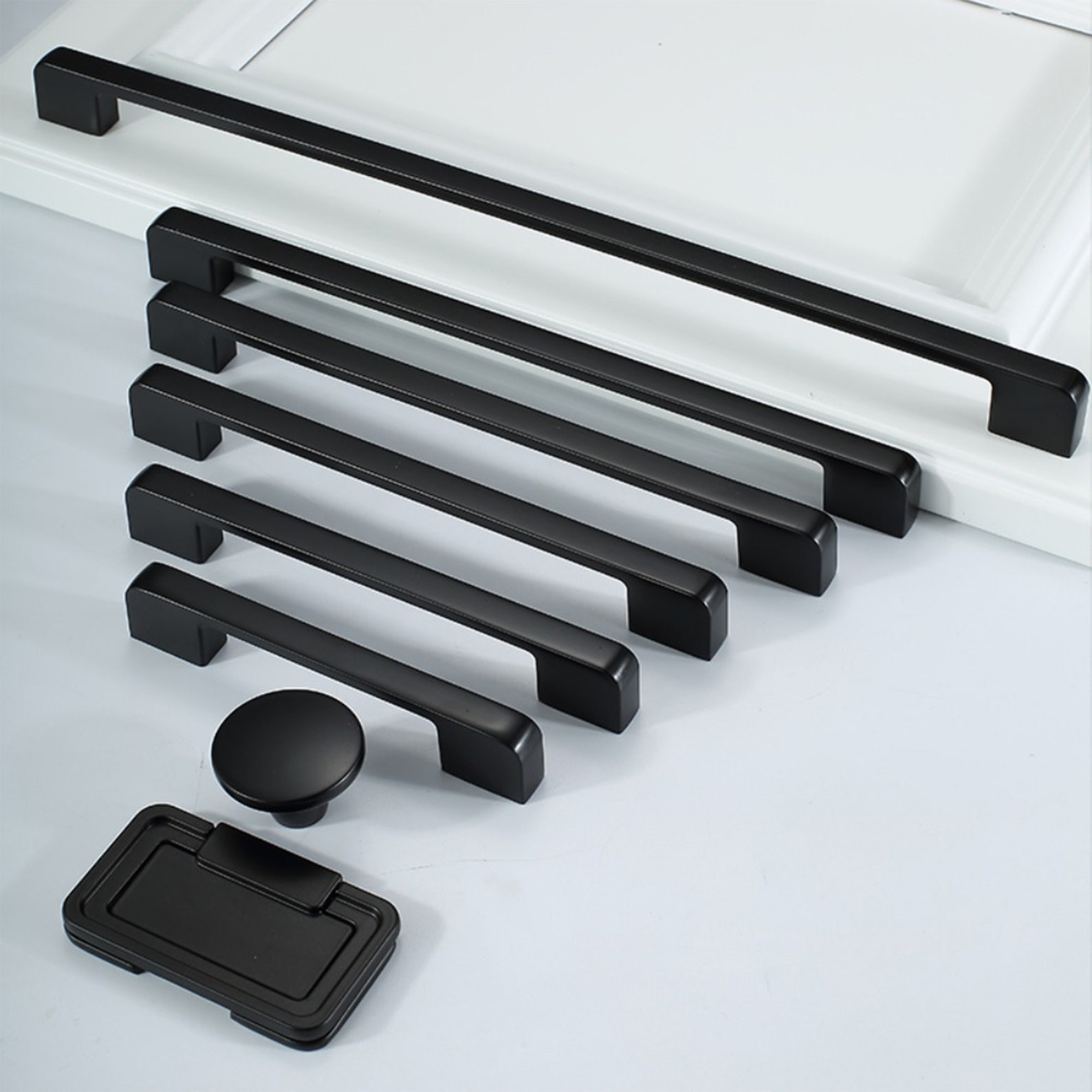 Extra Long Matte Black Handles /black Pulls Etsy