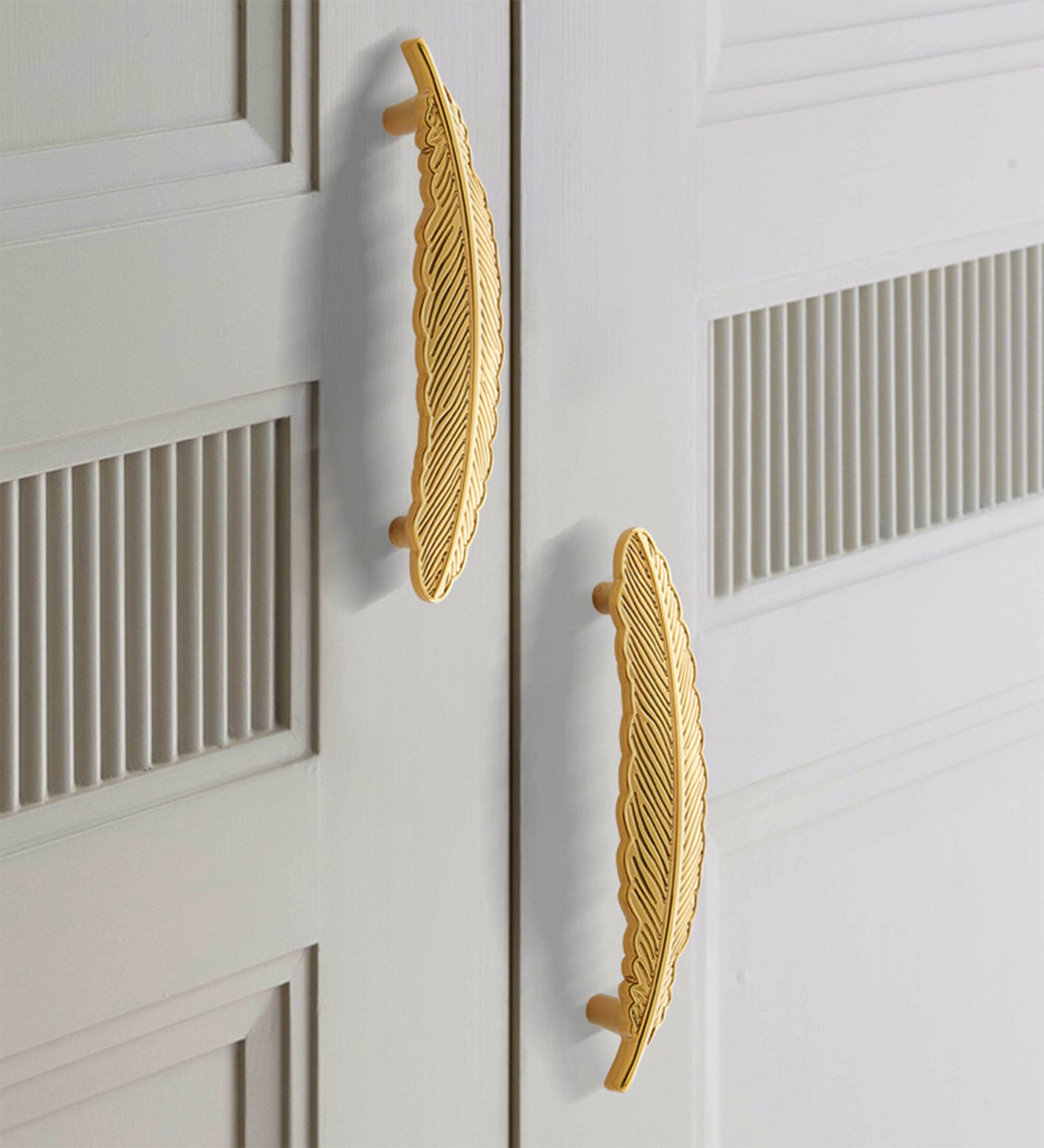 Solid Brass Leaf Drawer Pulls/pure Copper Leaf Knob /gold Leaf Etsy UK