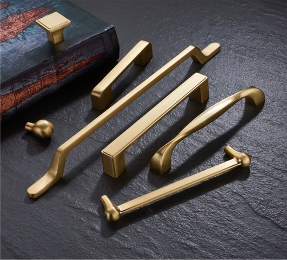 8.8 12.6 Long Brushed Gold Cabinet Pulls Handles Knobs Modern Drawer Door Pulls  Knobs Dresser Pulls Handles Knobs Cabinet Hardware W772 -  Canada