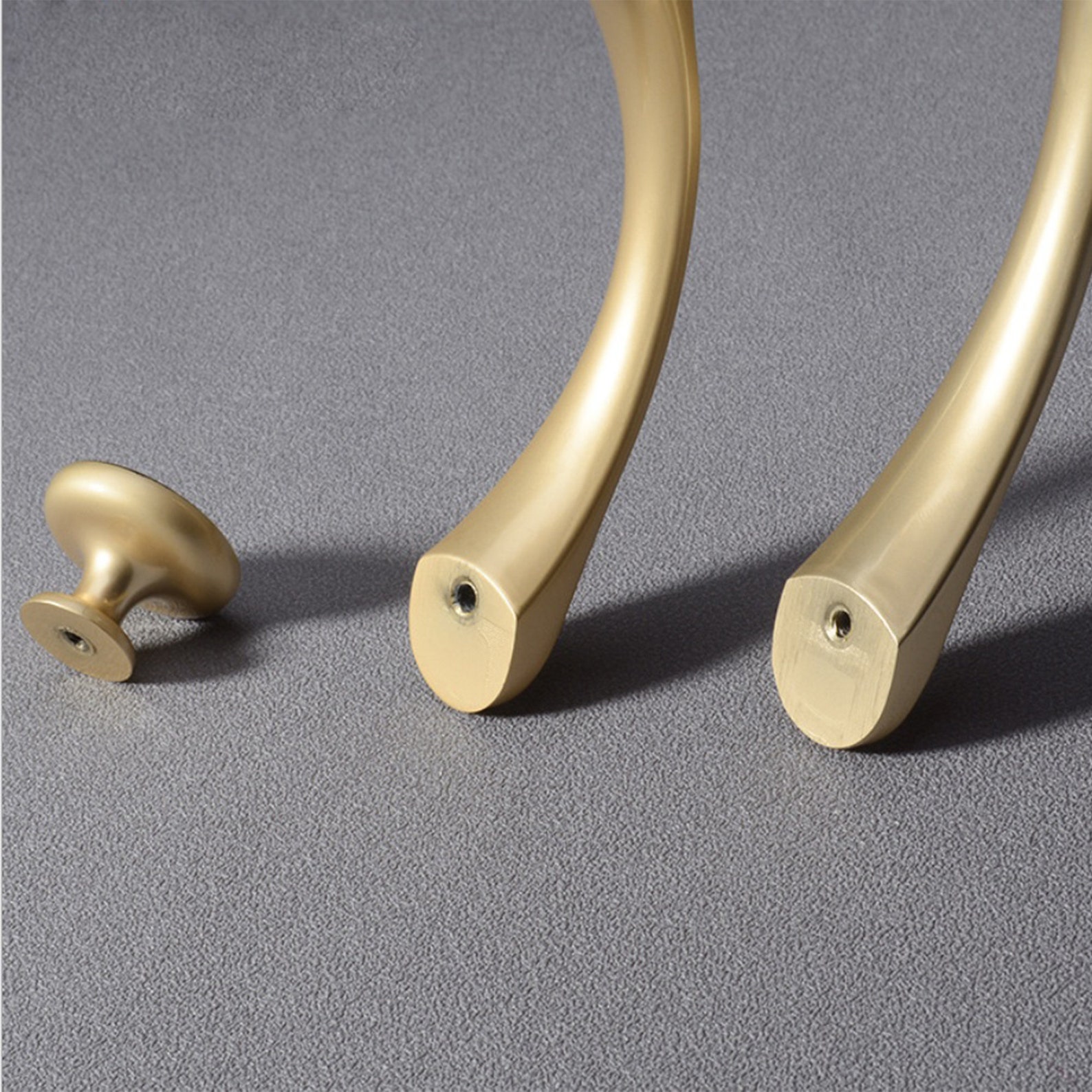 3.75 5 Matte Gold Pulls Handles Round Etsy