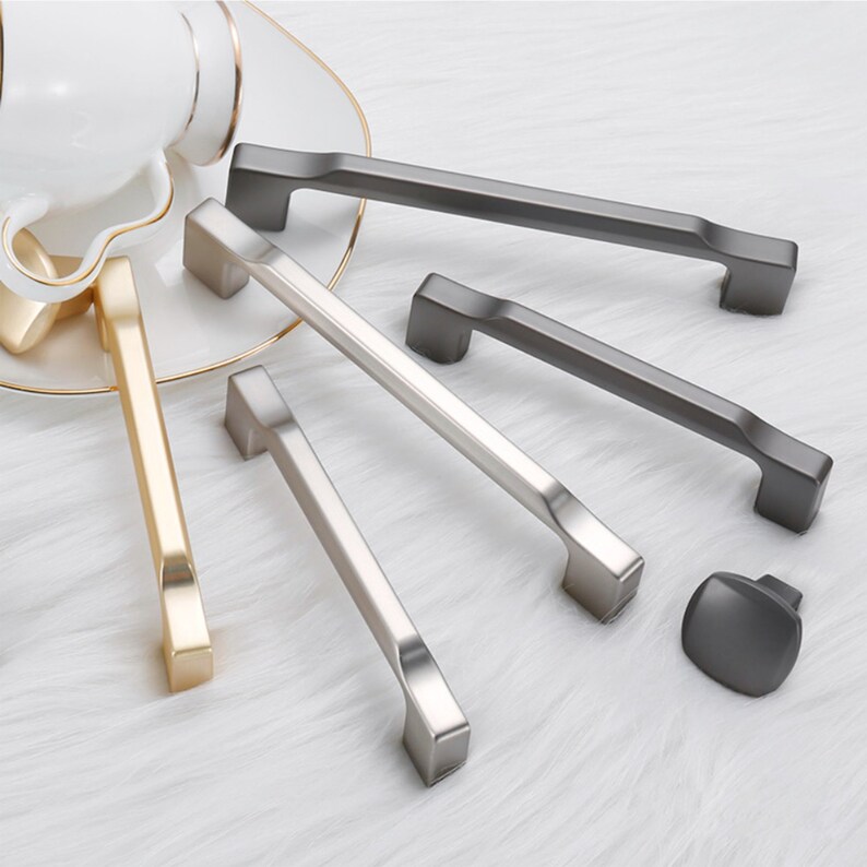 7.56 12.6 Extra Long Gray Gold Drawer Pulls Drawer Etsy