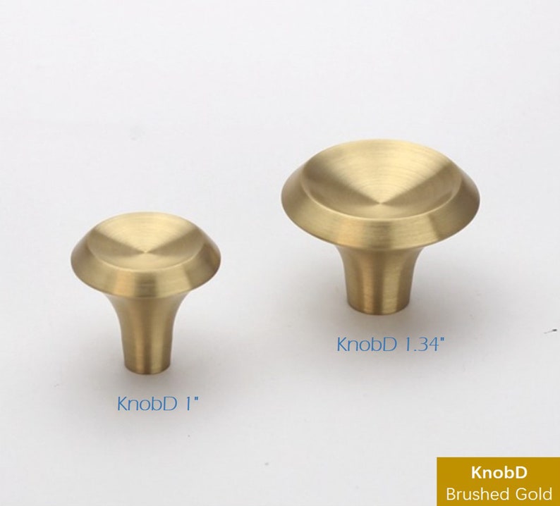 Pure Copper Solid Brass Brushed Gold Drawer Knobs Drawer Pulls Etsy