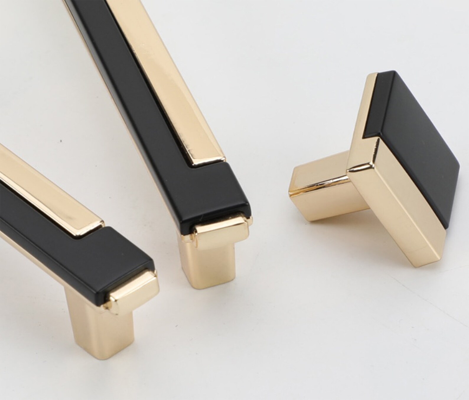 3.78 5 Gold Chrome Black Drawer Pulls Etsy UK