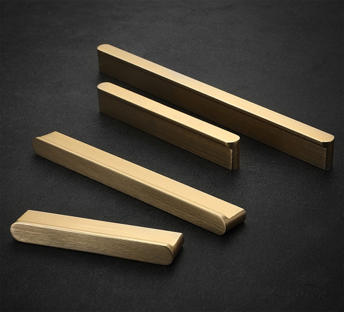 Extra Long Gold Black Pulls Handles Drawer Handles Etsy