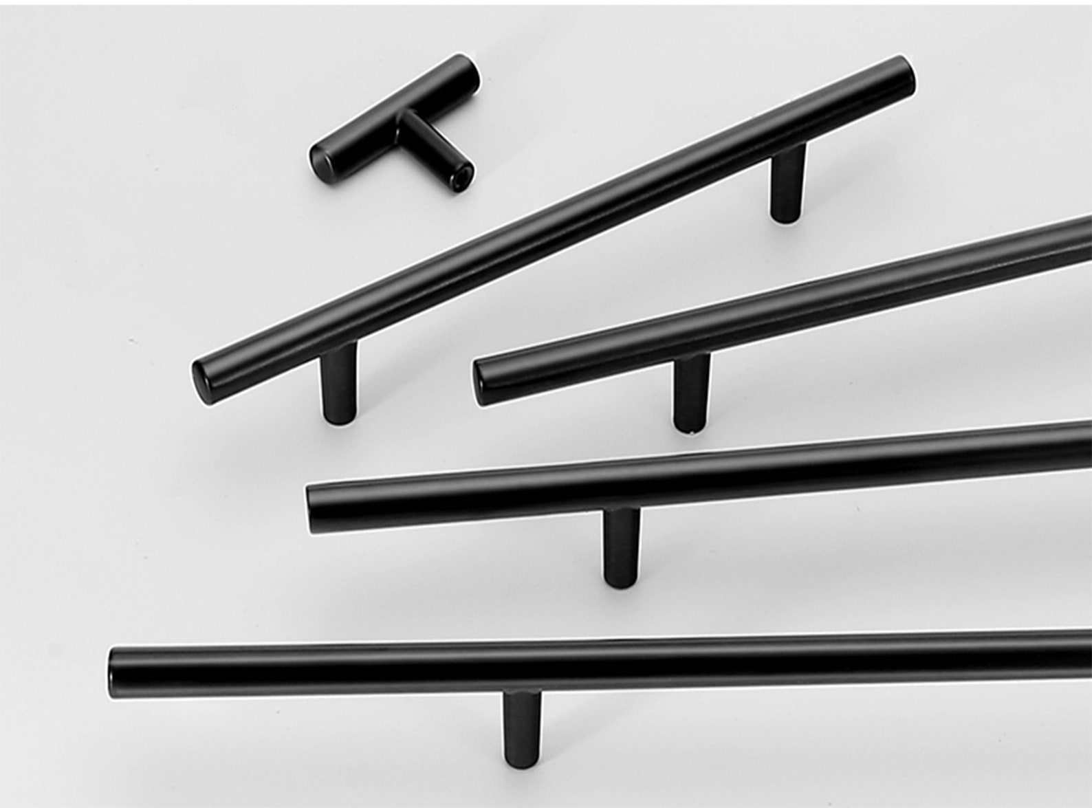 Simple Long Black Gold Hardware Gold Knobs Etsy