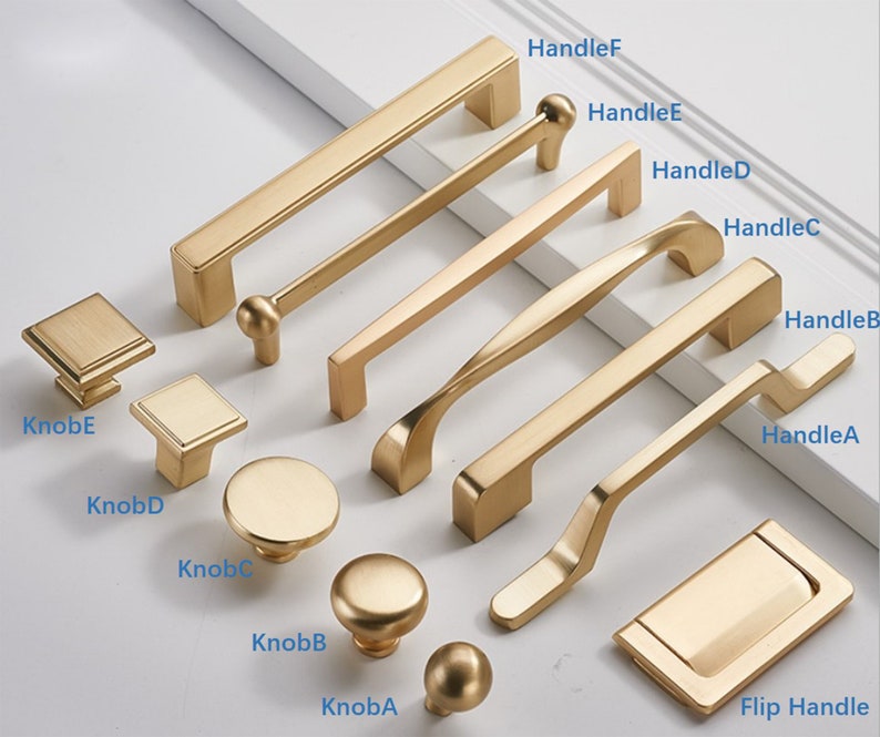8.8 12.6 Long Brushed Gold Cabinet Pulls Handles Knobs Modern Drawer Door Pulls Knobs Dresser Pulls Handles Knobs Cabinet Hardware W772 afbeelding 1