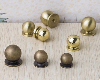 0.47" 0.5" 0.6" 0.75" Gold Bronze Brass Drawer Ball Knobs Cabinet  Knobs Drawer Pulls Cabinet Pulls Closet Door Pulls Cabinet Hardware W644