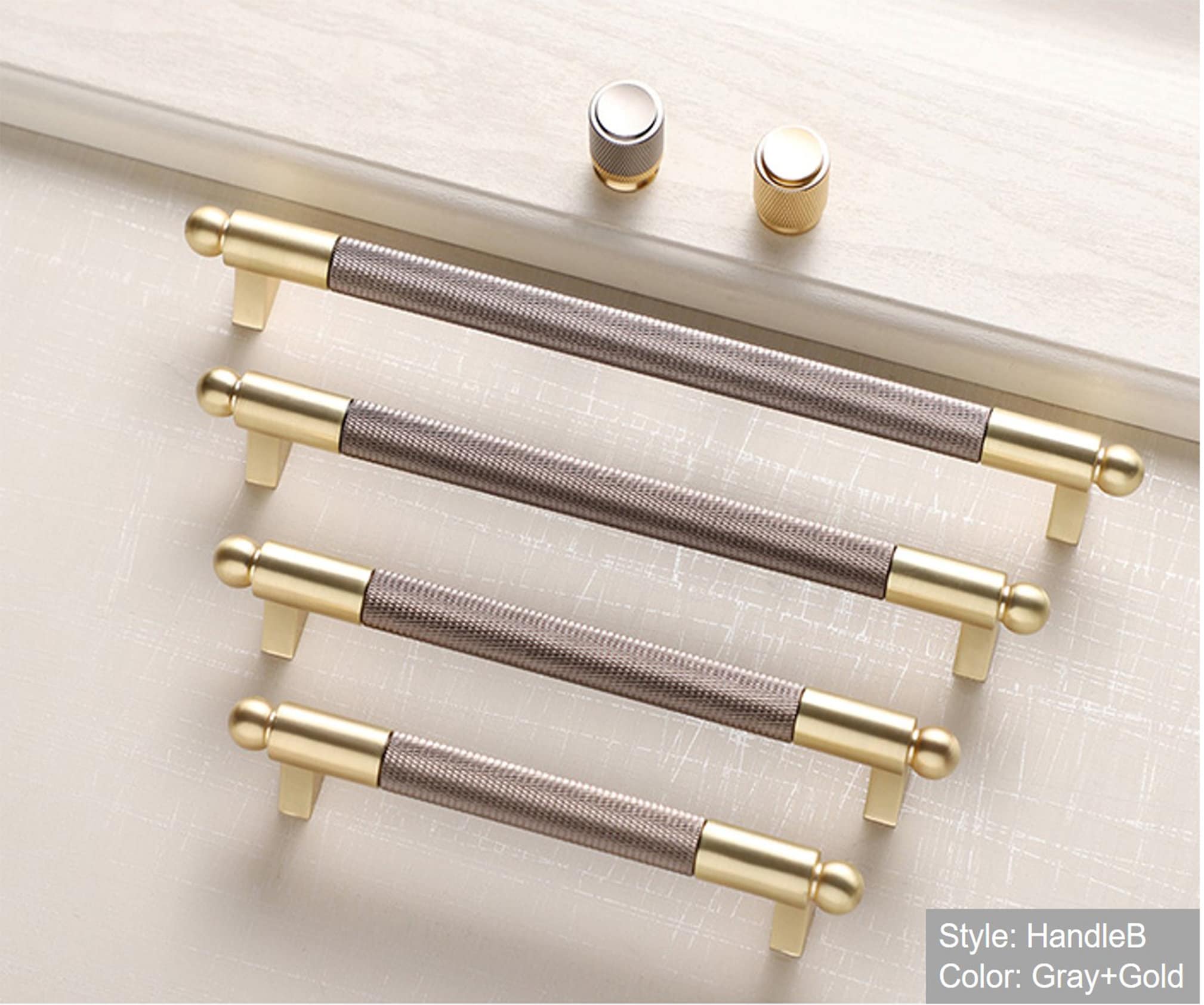 7.56 10 Gold Gray Long Pulls Handles Etsy