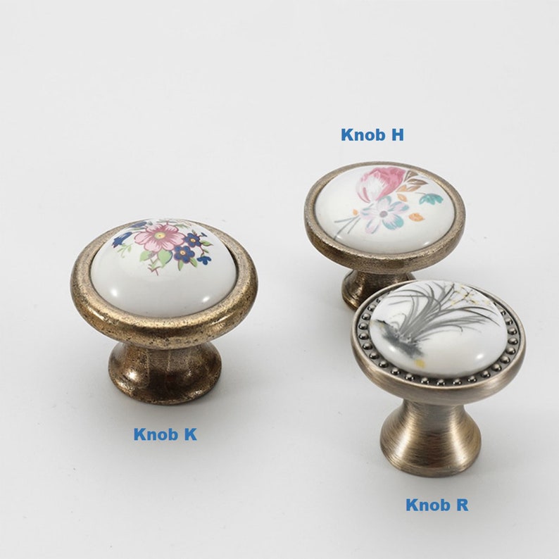 White Bronze Ceramic Round Drawer Knobs /ceramic Knobs Etsy