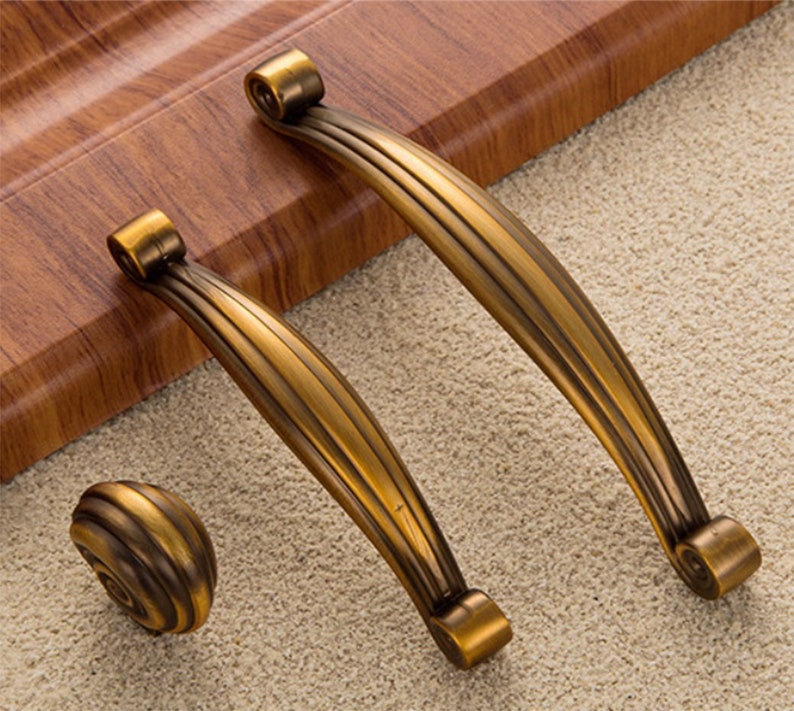 3.75 5 Bronze Handles Pulls Bronze Drawer Etsy
