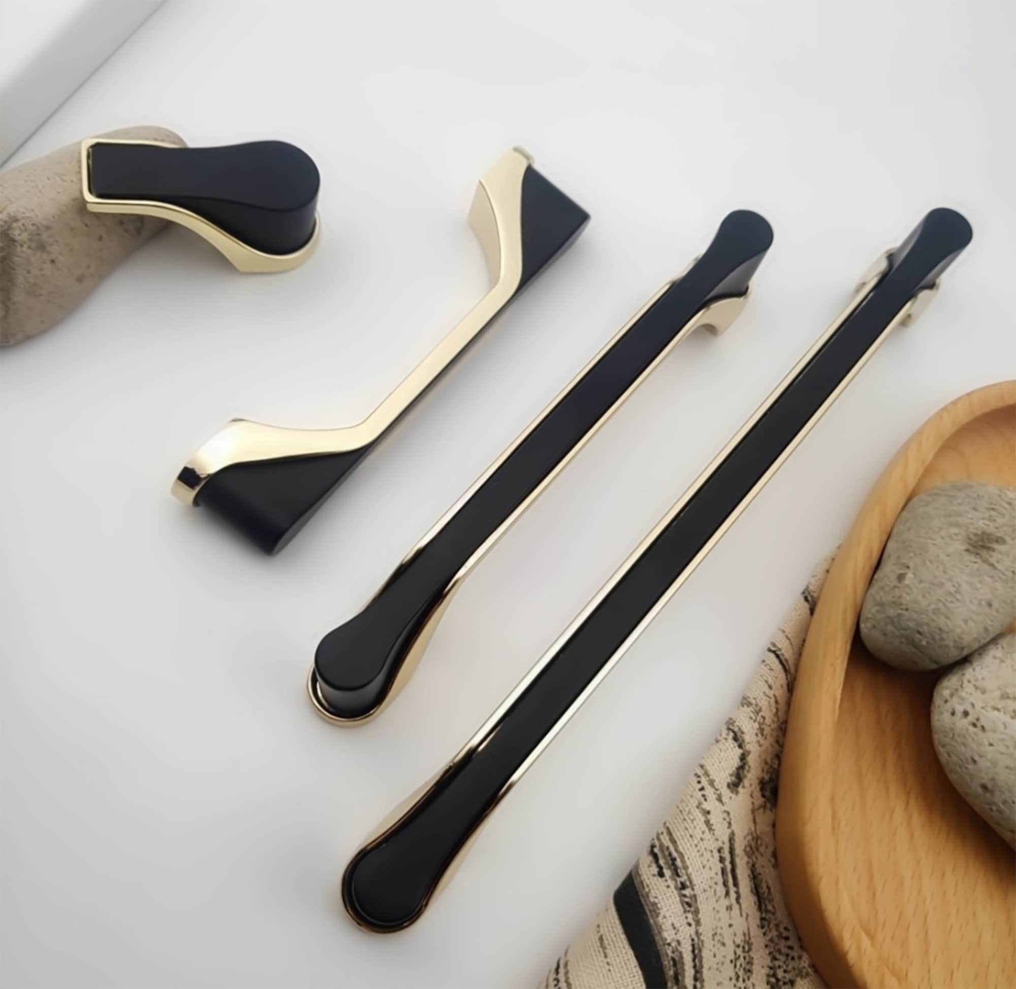 3.75 5 7.56 Black Gold Pulls Etsy