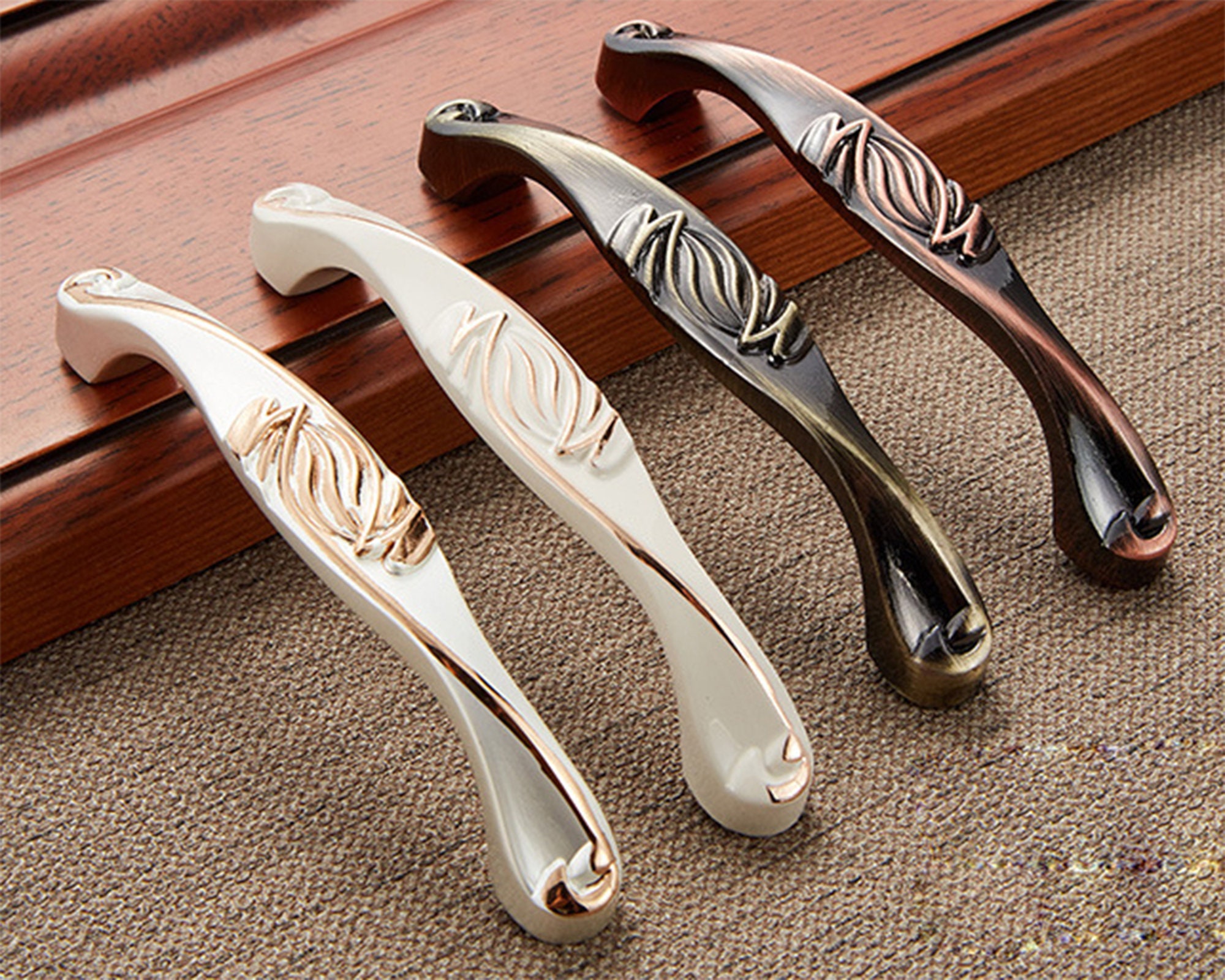 3.75 5 Vintage Retro Drawer Pulls Drawer Handles Etsy