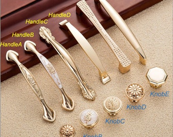 2.5" 3.75" 5" Retro Gold Wardrobe Drawer Knobs Drawer Handles Cupboard Cabinet Pulls Knobs Handles Cabinet Hardware 64 96 128 mm W805