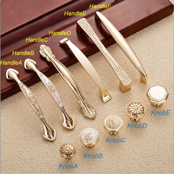 2.5" 3.75" 5" Retro Gold Wardrobe Drawer Knobs Drawer Handles Cupboard Cabinet Pulls Knobs Handles Cabinet Hardware 64 96 128 mm W805