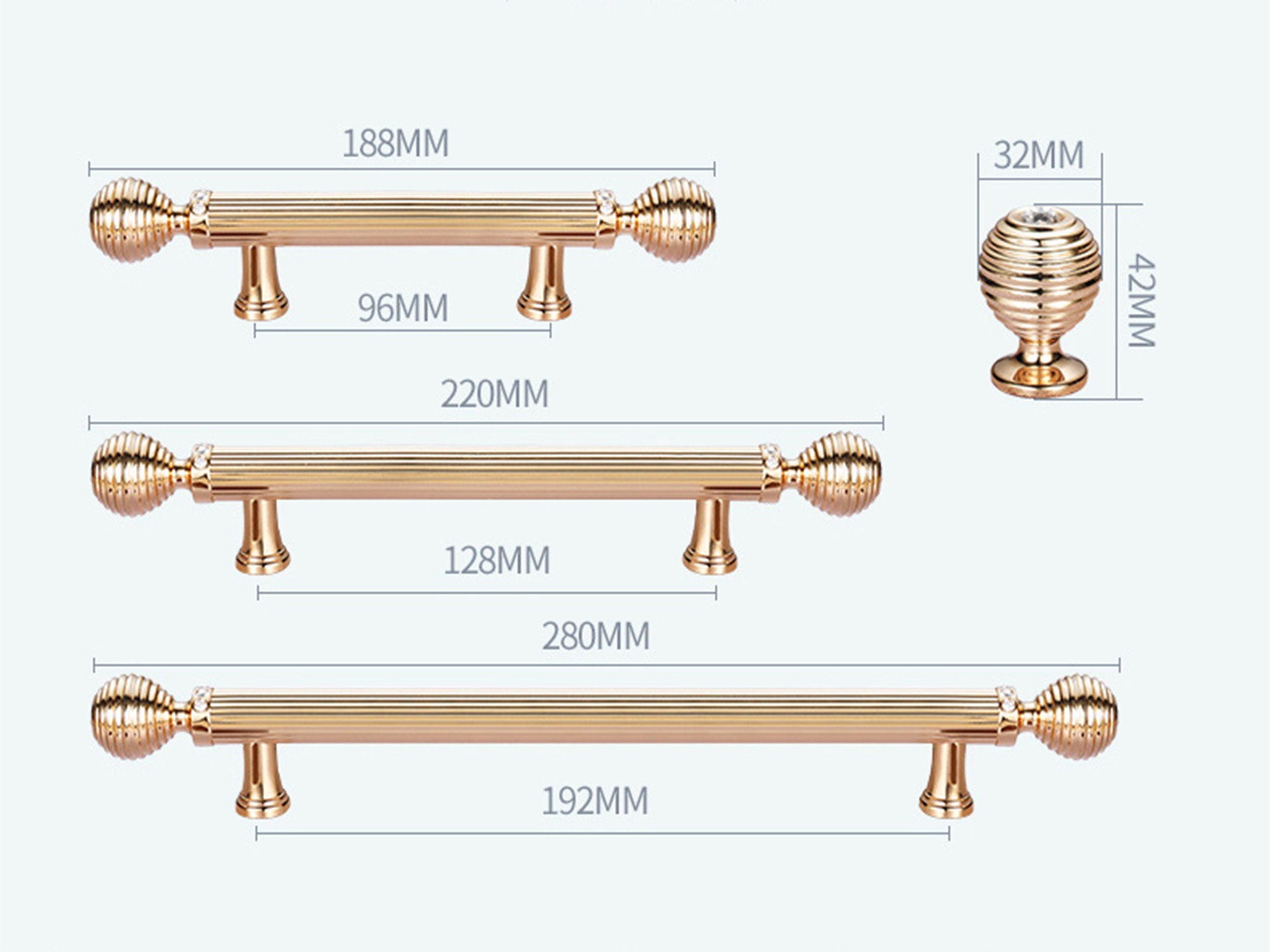 Gold Black Crystal Handles Pulls/black Glass Drawer Etsy