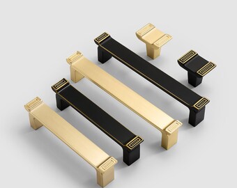 3.78" 5" Black Bronze Gold Cabinet Handles Pulls Knobs Cupboard Drawer Knobs Handles Pulls Closet Wardrobe Handle Pull Cabinet Hardware W497