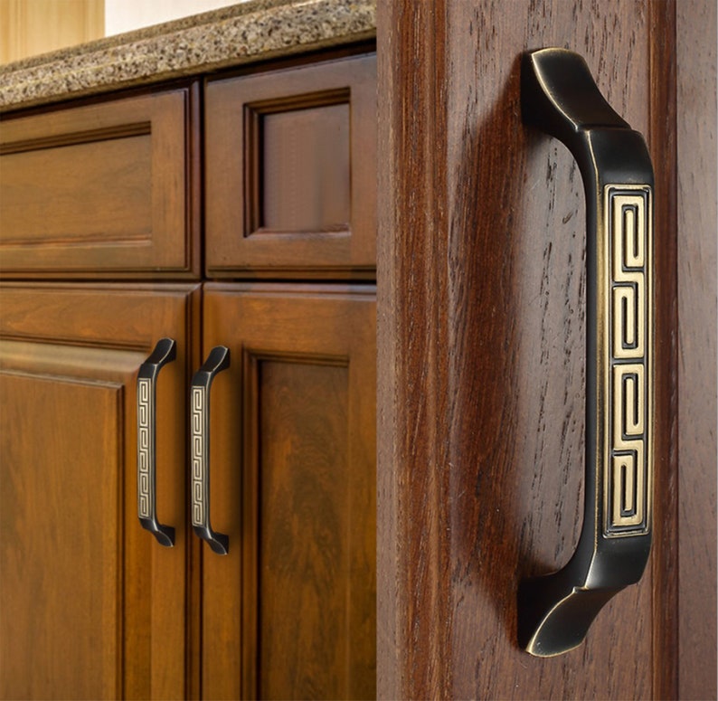 3.75 5 Solid Brass Black Bronze Handles Etsy