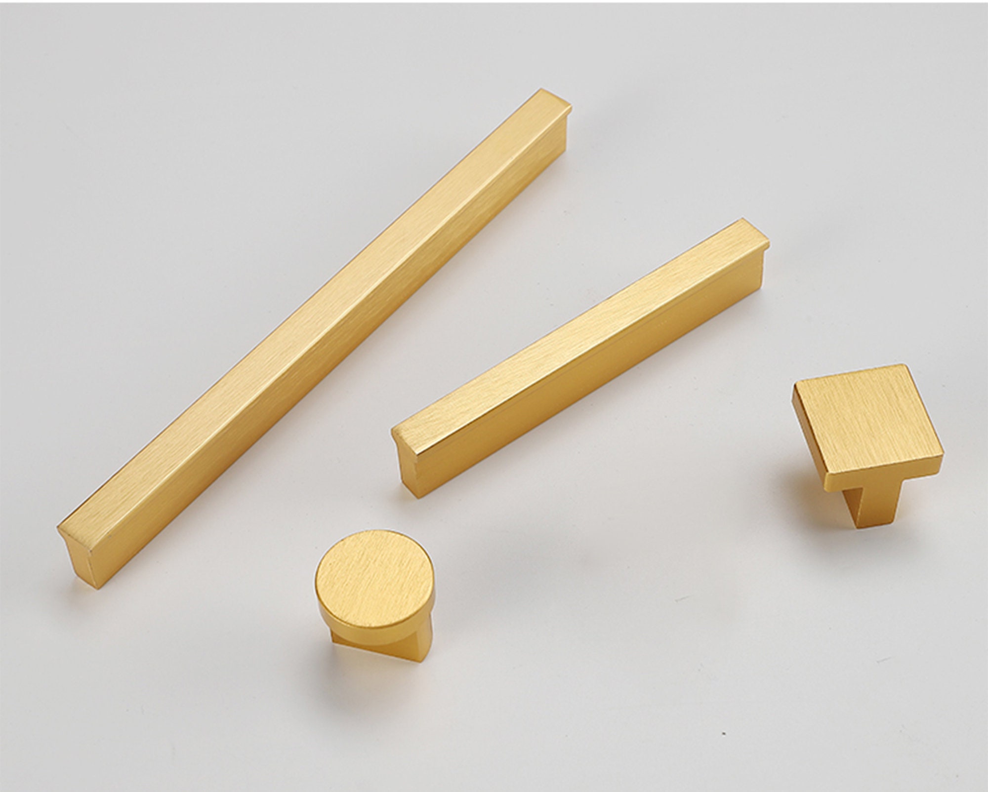 Extra Long Simple Brushed Gold Pulls Handles Gold Etsy