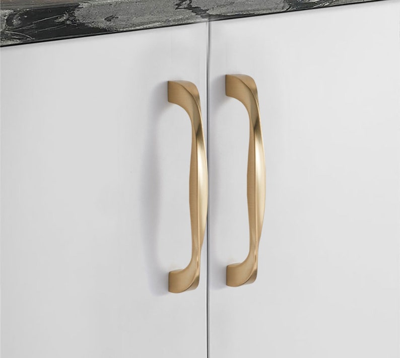 8.8 12.6 Long Brushed Gold Pulls Handles Etsy