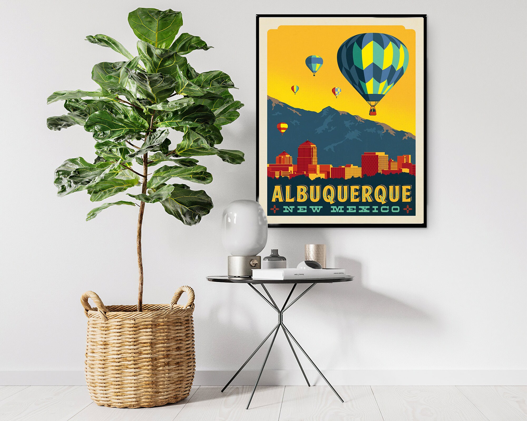 Albuquerque Vintage Travel Poster New Mexico Print Gifts For Etsy