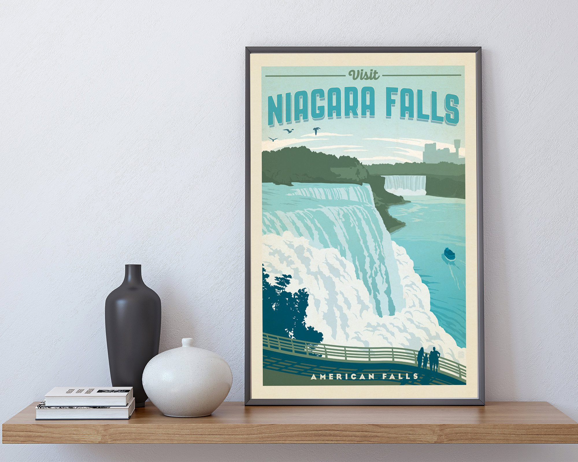 niagara falls travel poster