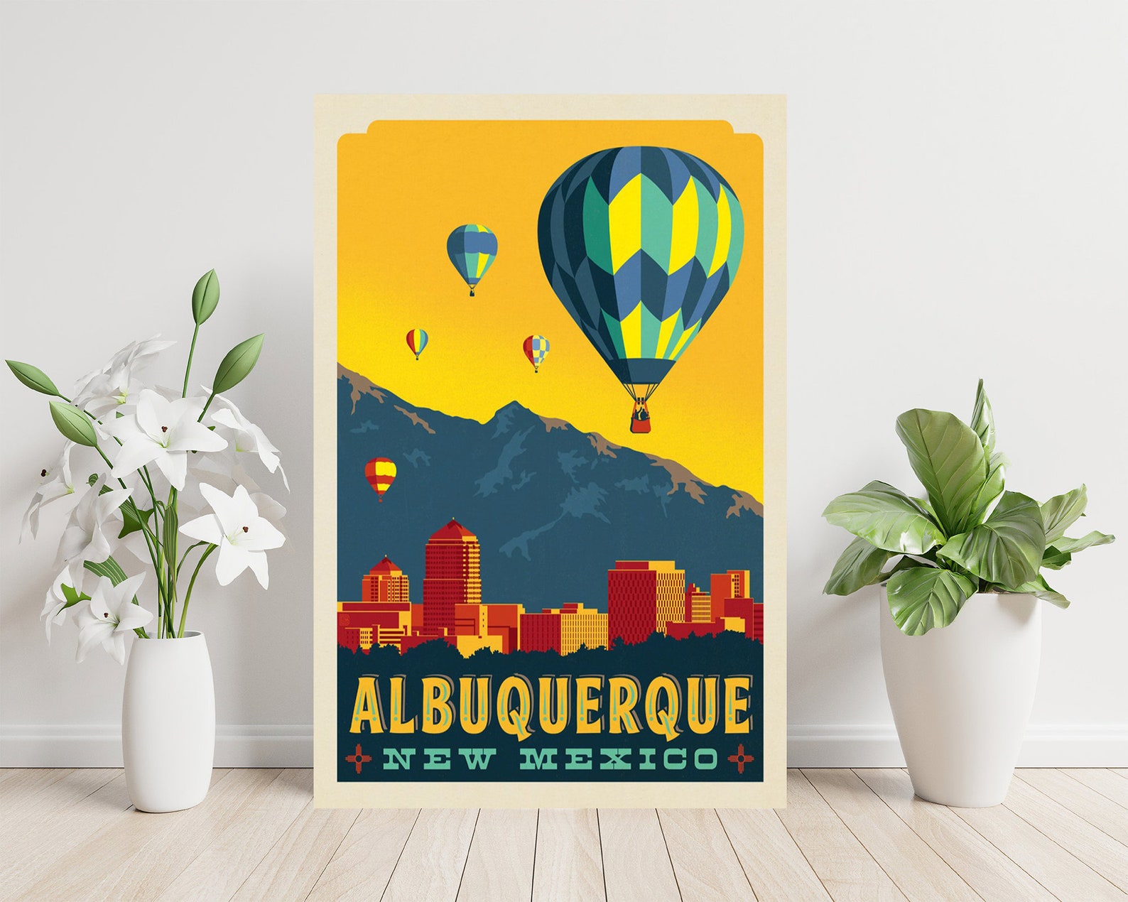 Albuquerque Vintage Travel Poster New Mexico Print Gifts For Etsy