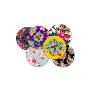 Cabochon floral époxy 1 po. | Cabines