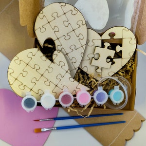 DIY Lovers Paint Kit | DIY Valentine Paint Kit for Couples | Couple Craft | Couple Gift | Heart Puzzle | Valentine Gift