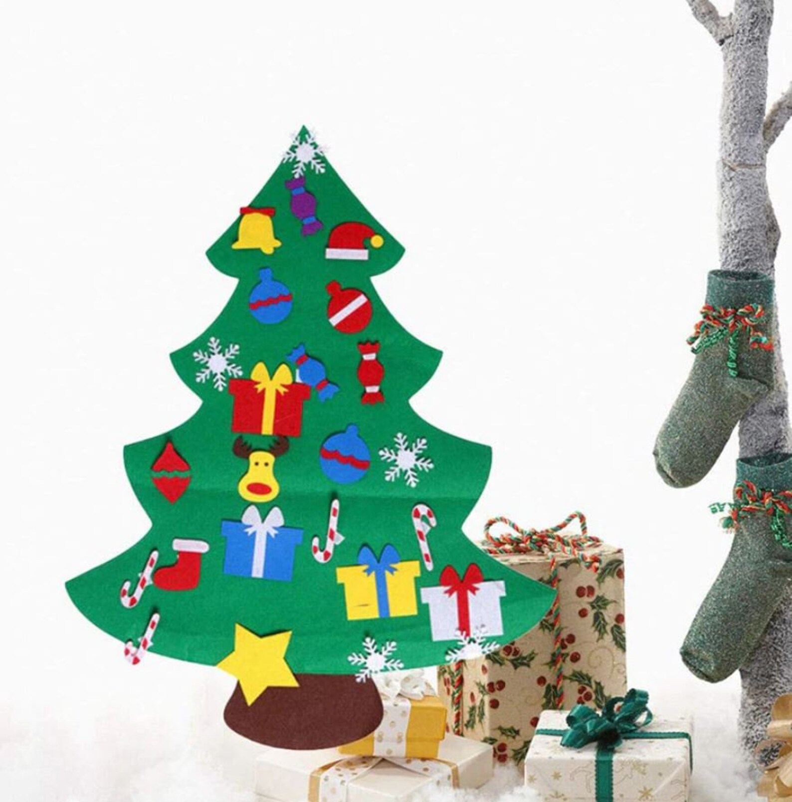 Felt Christmas Tree for Kids 3.2ft Diy With Toddlers 30 Pcs Ornaments Christmas Tree For Kids