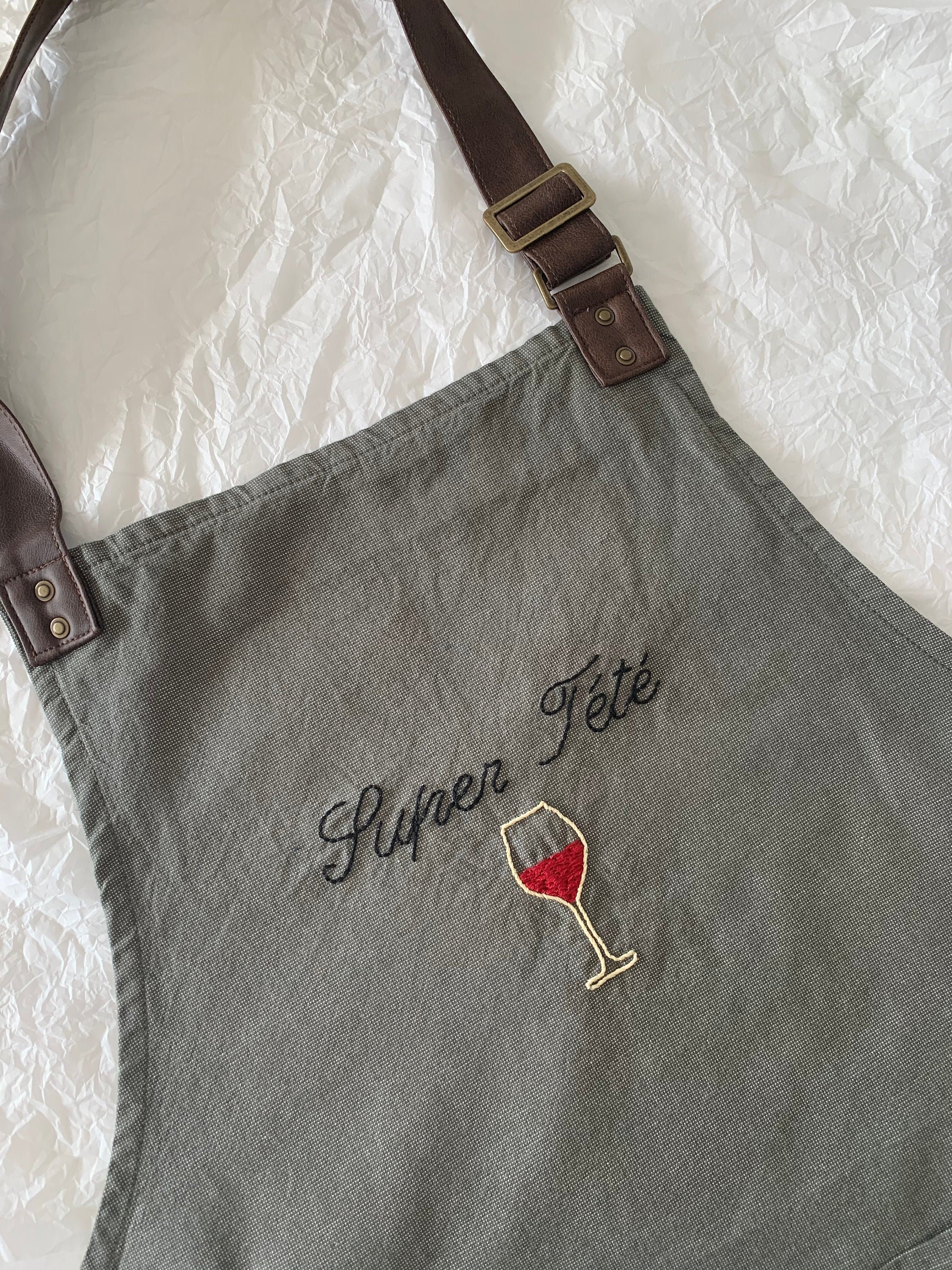 Tablier de Cuisine Mixte - Broderie Personnalisée Unisexe Pour Homme et Femme