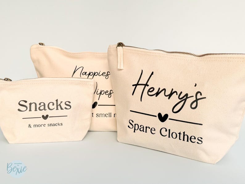 Ensemble de pochettes personnalisées pour sac de bébé, organisateur de chambre d'enfant, sac à langer image 1