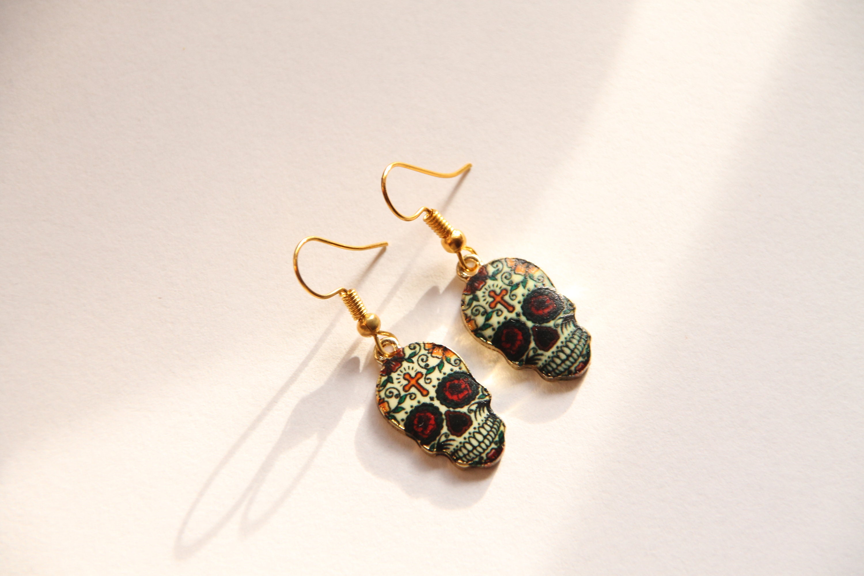 Small Skull Head Earringsboho Earrings Handmade Earrings Etsy UK