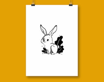 Bunny Print Illustration