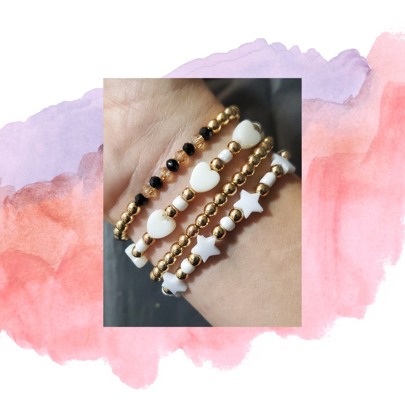 Pastel Heart Bracelets