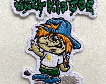 2 PACK Ugly Kid Joe 90s Hard Rock Band Music Rock Star Embroidered Iron on Sew Patches for Backpacks, Jackets, Jeans, etc.