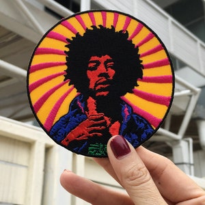 Jimi Hendrix Inspired Embroidered Patch - 4"x1.5" Iron-On Or Sew-On For Jackets, Backpacks & Hats
