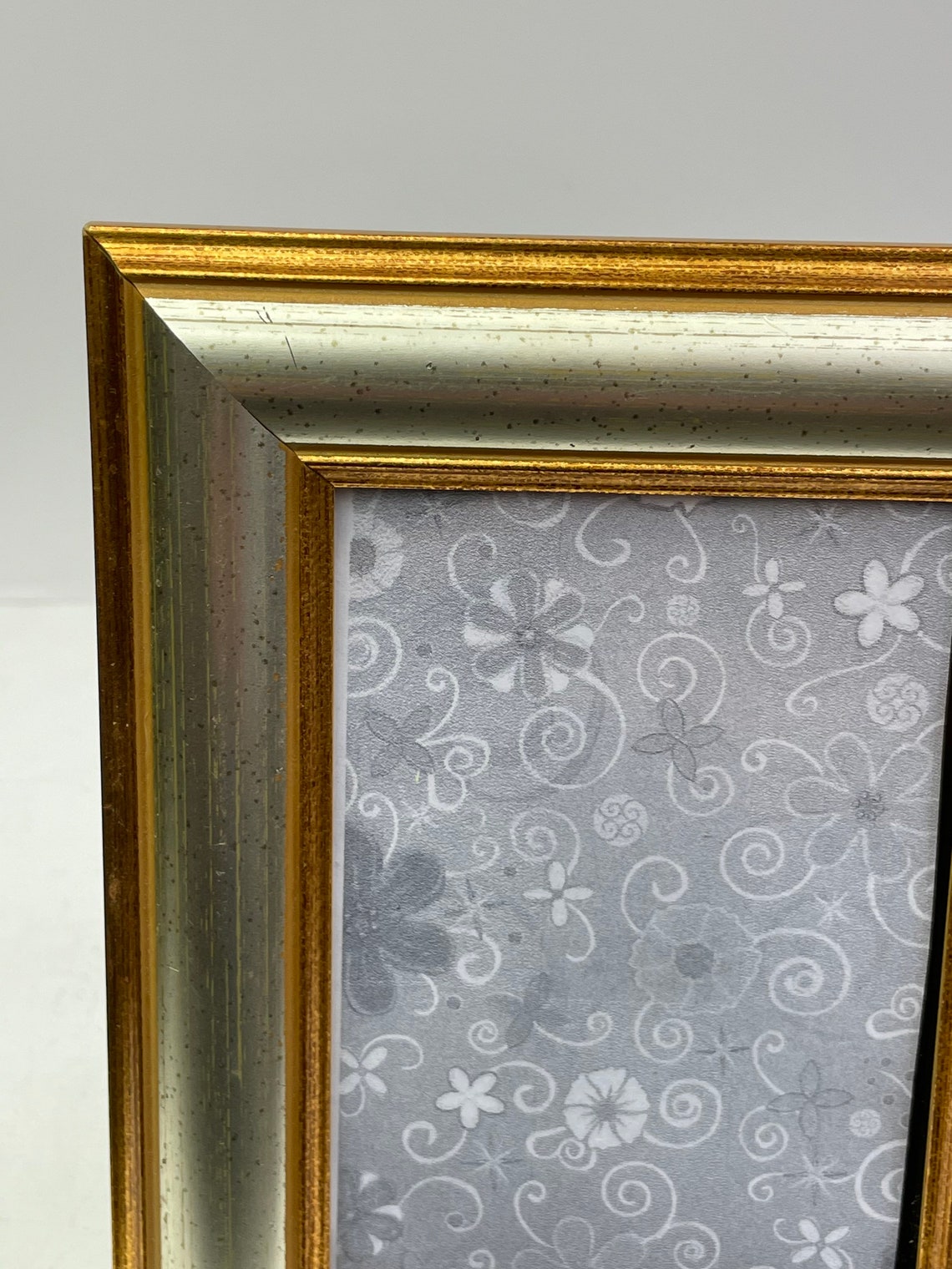 Vintage gold 3x5 picture frame with blue Etsy