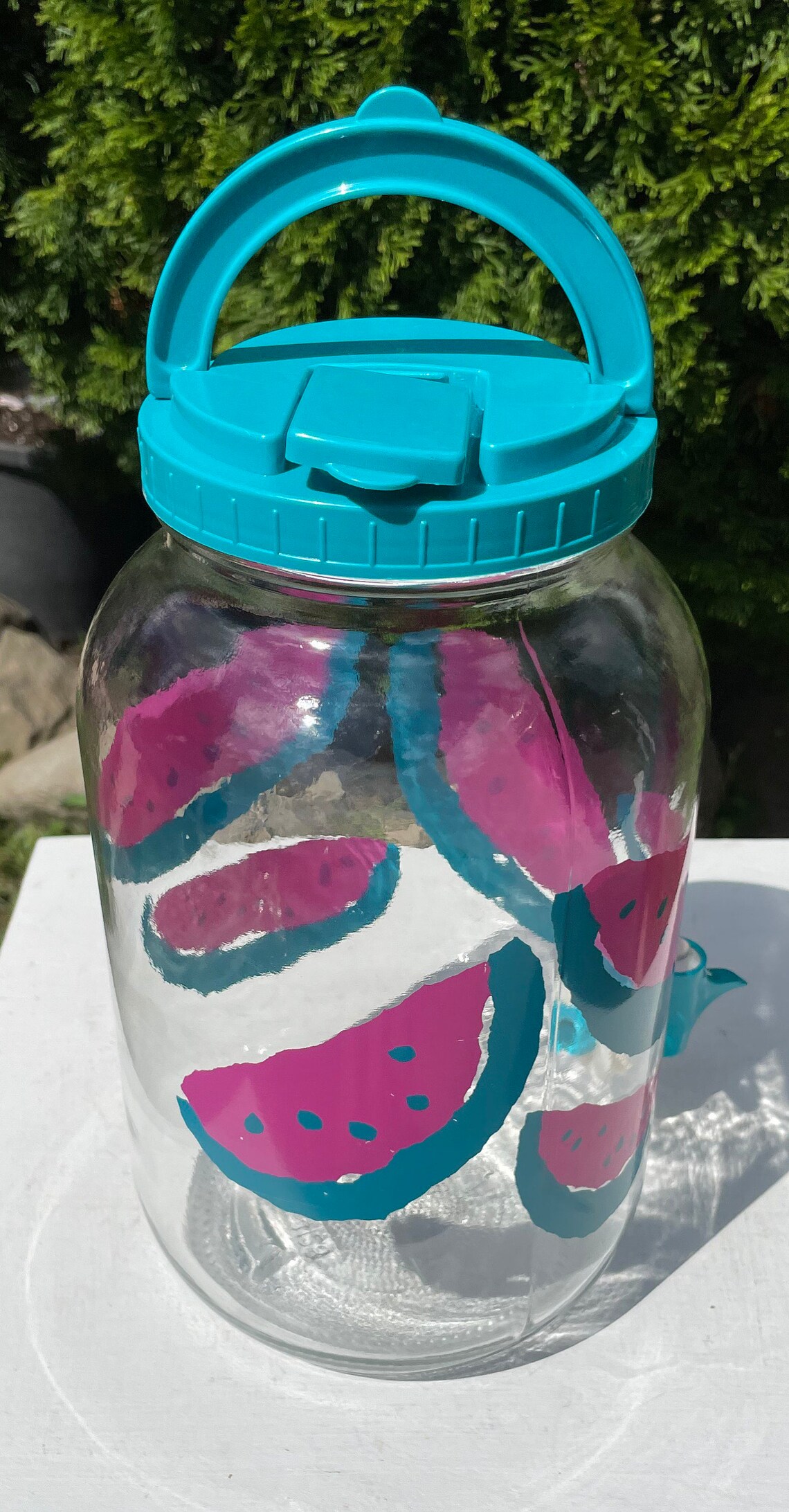 Vintage Sun tea ice tea gallon glass Jar with spigot and Etsy