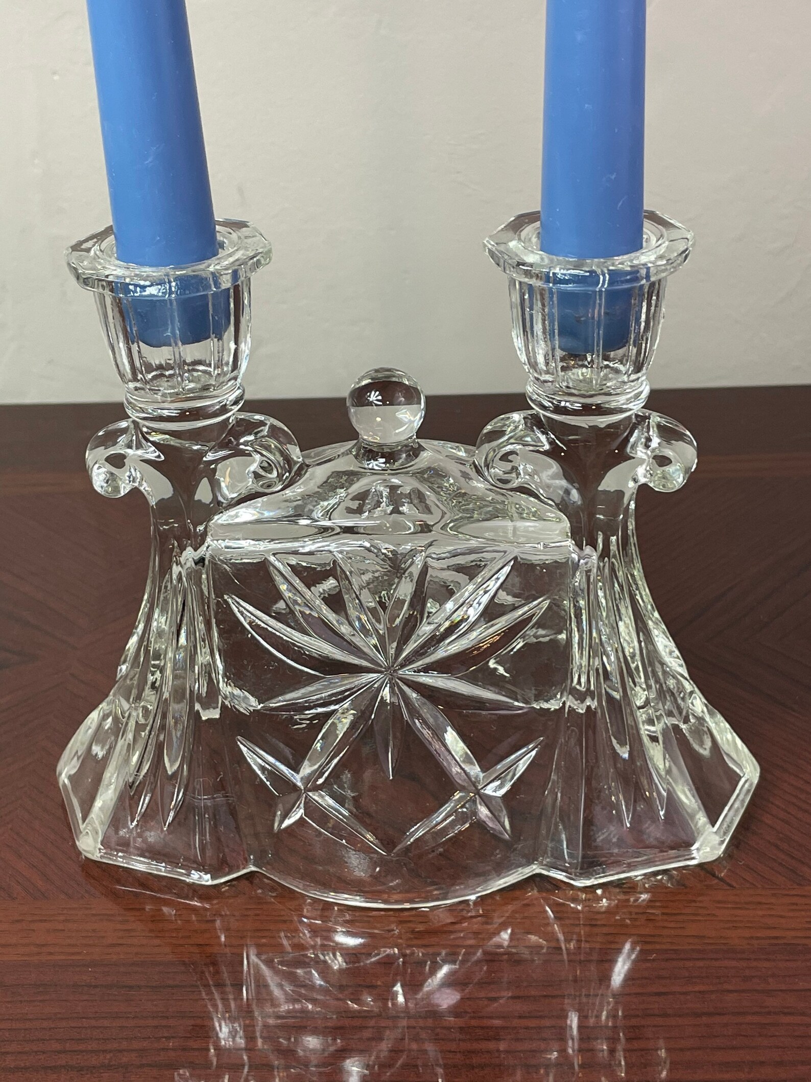 Antique ANCHOR HOCKING Glass Double Candle Holder Star of Etsy