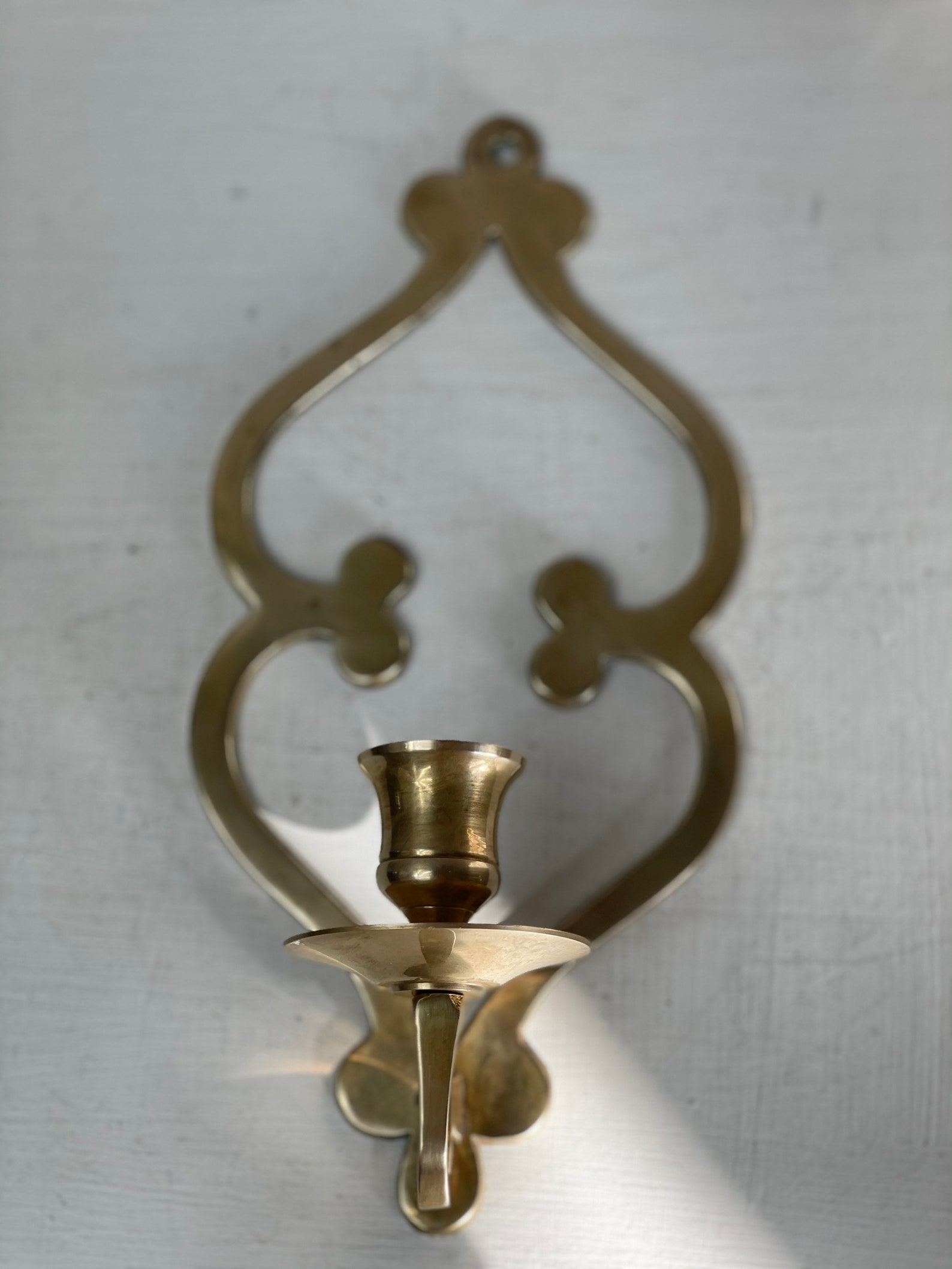 Vintage Antique Solid Brass Wall mount Bohemian candle holder Etsy