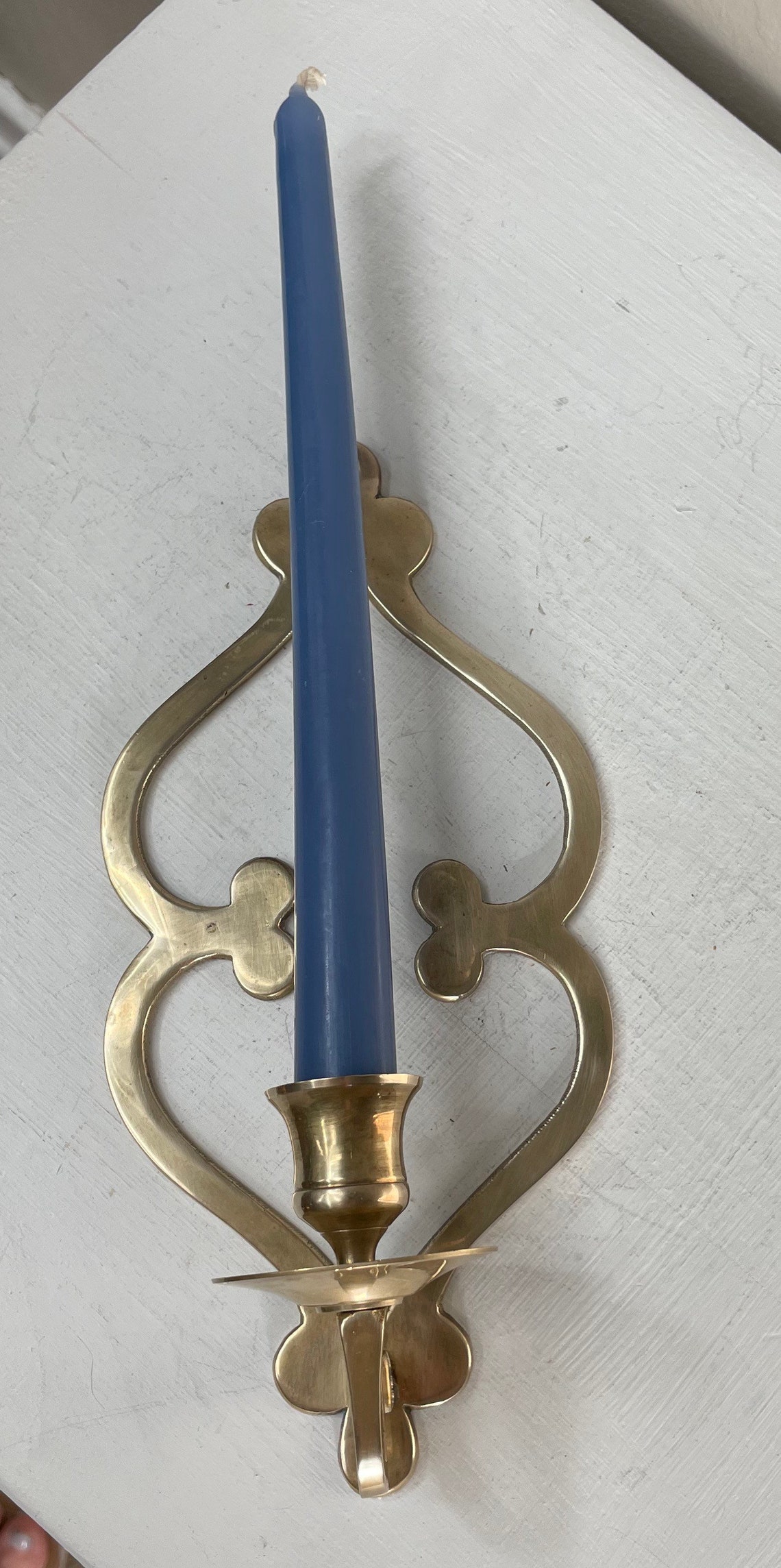 Vintage Antique Solid Brass Wall mount Bohemian candle holder Etsy