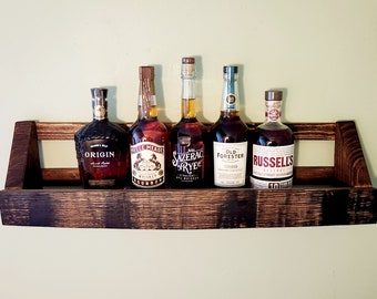 Bourbon/Whiskey Barrel Stave Shelf ~ Free Shipping!