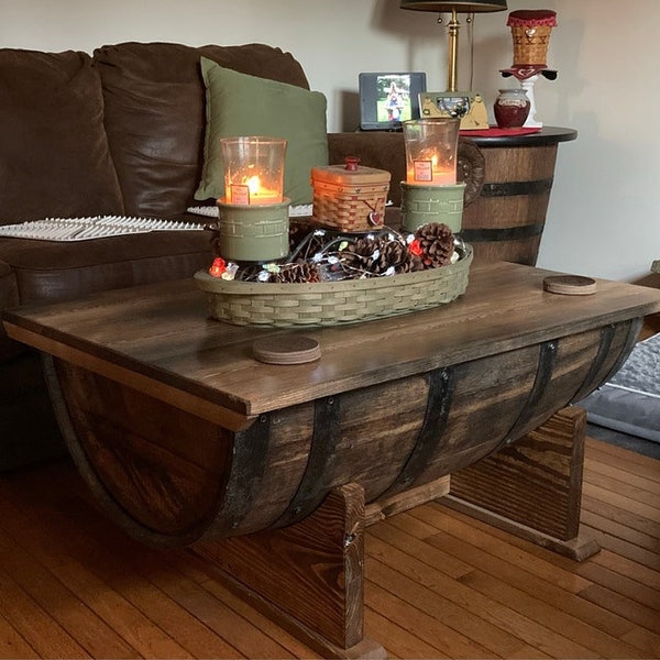 Barrel Coffee Table Etsy