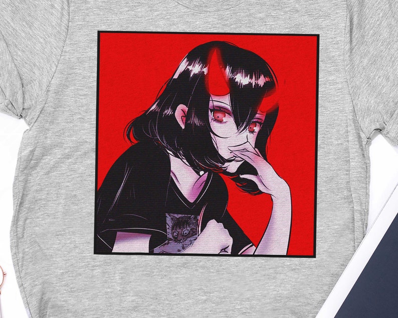 Long Sleeve Anime Gift Sweatshirt Hoodie Anime Gothic Demon Girl Waifu T-Shirt Bunny Girl Senpai Hentai Shirt Goblin Girl Shirt
