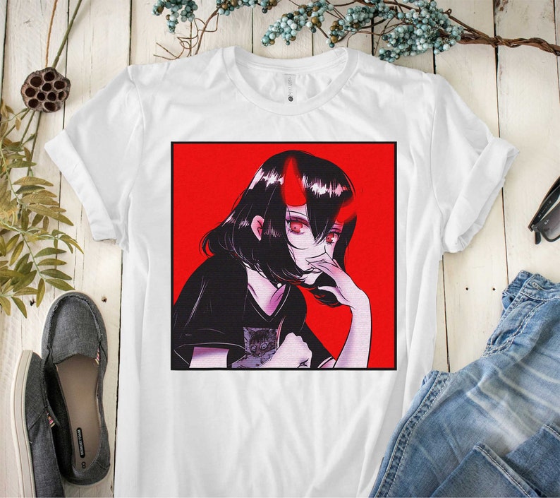 Long Sleeve Anime Gift Sweatshirt Hoodie Anime Gothic Demon Girl Waifu T-Shirt Bunny Girl Senpai Hentai Shirt Goblin Girl Shirt