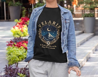 Camiseta Velaris Cidade da Luz Estelar ACOTAR, Camiseta Corte Noturna, Corte dos Sonhos, Produtos da Sarah J. Maas, Camiseta Literária, Camiseta de Algodão Pesado - Presente para Leitor