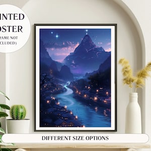 ACOTAR Print, Velaris Print, FRAMED PRINT, A Court of Thorns and Roses, Velaris Art Print, Sarah J Maas, Night Court, Printed Poster