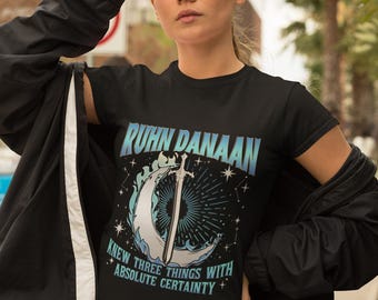 Ruhn Danaan Shirt, Ruhn Danaan Knew Three Things, Crescent City Shirt, SJM Merch, Bookish Merch, Book Quote Shirt, Book Lover Gift