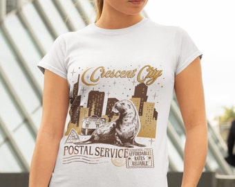 Crescent City Postal Service Bookish Tshirt, Lunathion Crescent City Merch, Sarah J Maas Merch, Heavy Cotton Tee Bookish Gift For Readers